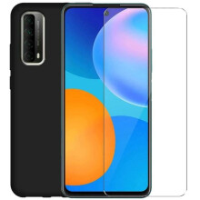 Coque souple de protection Noir + Lot de 2 Verre trempé pour Huawei P smart 2021 - Yuan Yuan