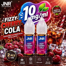 JNR - E-liquide Fizzy Cherry Cola 10MG/ML - Sel de Nicotine - Cola Pétillant & Cerise - Lot de 2 x 10ML