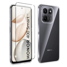 Coque pour Honor 400 Smart 5G / Honor X7d - housse etui silicone gel fine + film ecran - TRANSPARENT TPU