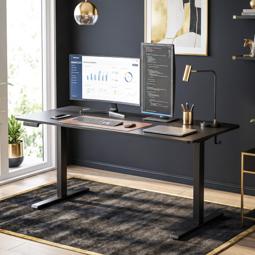Homcom (Black) HOMCOM Standing Desk Memory Control Adjustable
