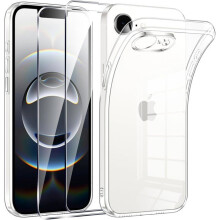 Coque pour iPhone - JOZSI - iPhone 16e/17e - Ultra-transparente - Silicone gel TPU souple - 2 protections écran 9H