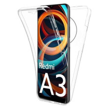 Coque pour Xiaomi Redmi A3 / Poco C61 4G - housse etui silicone gel fine 360 integrale (avant et arriere) + film ecran - TRANSPARENT