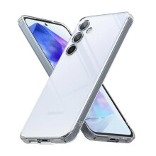 Coque pour Samsung Galaxy A55 5G - housse etui silicone gel fine + verre trempe - TRANSPARENT TPU