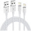 Câble USB Lightning - TOP4PC - iPhone SE / SE (2020) / SE (2022) - 1 m - Lot de 2 - Blanc 1