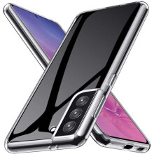 Coque pour smartphone - NEW&TECK - Samsung Galaxy S21 - TPU transparent 1 mm - Antichoc - Bords surélevés