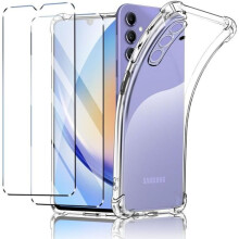 Coque - NEW&TECK - Samsung Galaxy A34 5G - Transparent - TPU antichoc - 2x verre protection