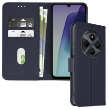 Étui Portefeuille - AVIZAR - Xiaomi Redmi 14C - Bleu Nuit - Support Vidéo - Rangement Cartes