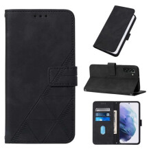 Housse Pour Samsung Galaxy S22 Plus -S22+ Étuis à Rabat et Folio Housse en Cuir PU Portefeuille Housse noir