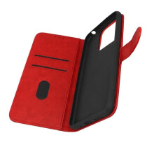 Housse Xiaomi Redmi 10C - AVIZAR - Chesterfield - Support vidéo - Rouge - Mat - Rabat