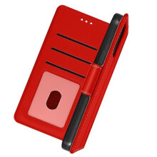 Housse iPhone 13 Portefeuille Multi-compartiments Support Vidéo Rouge