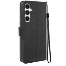 Étui pour Samsung A35 5G - MAYAXESS - Portefeuille Fonction Support avec Dragonne - Noir