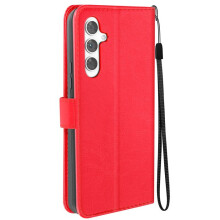 Étui pour Samsung A54 5G - MAYAXESS - Portefeuille Fonction Support avec Dragonne - Rouge