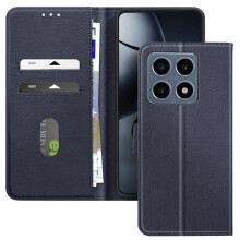 Étui portefeuille - AVIZAR - Xiaomi 14T - Bleu Nuit - Clapet support - Rangement cartes