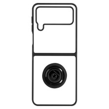Coque de protection - Samsung - Galaxy Z Flip 4 - Bi-matière - Bague Métallique - Noir