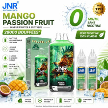 Falcon-X 28K - Mango Passion Fruit - Cigarette Electronique Rechargeable avec 2 E-liquides 10ML 0MG/ML - Sans Nicotine