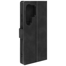 Étui pour Samsung Galaxy S24 Ultra Clapet Portefeuille Support Vidéo Akashi Noir