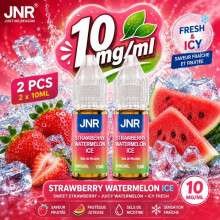 JNR - E-liquide Strawberry Watermelon Ice 10MG/ML - Sel de Nicotine - Fraise &amp; Pastèque Glacée - Lot de 2 x 10ML