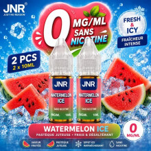 JNR - E-liquide Watermelon Ice 0MG/ML - Sans Nicotine - Pastèque Glacée - Lot de 2 x 10ML