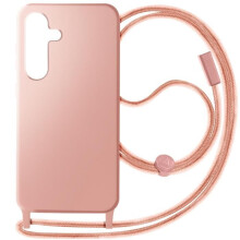 Coque pour smartphone - AVIZAR - Samsung Galaxy S24 Plus - Rose Poudré - Cordon ajustable - Semi-rigide