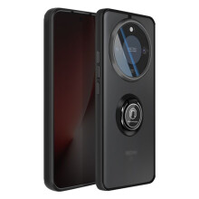 Coque pour Honor Magic 8 Lite Protection Bi-matière avec Bague Magnétique Noir