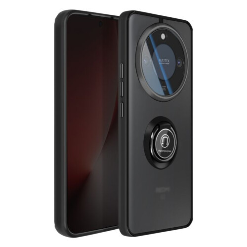 Coque pour Honor Magic 8 Lite Protection Bi-matière avec Bague Magnétique Noir