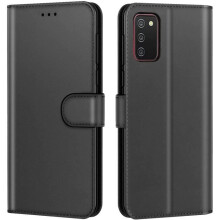 Pochette étui housse cuir - NEW&TECK - Samsung Galaxy A03s - Fermeture magnétique - Multifonction - Noir