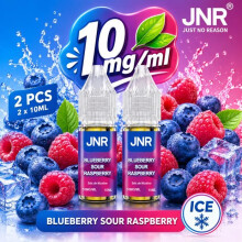 JNR - E-liquide Blueberry Sour Raspberry 10MG/ML - Sel de Nicotine - Myrtille & Framboise Acidulée - Lot de 2 x 10ML
