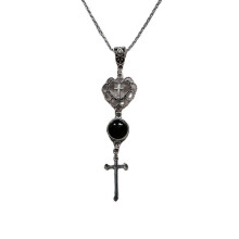 Heartshaped Cross Pendant Necklace With Alloy Craft For Men And Women Fashion Casual