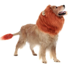 Lion Mane Dog Costume for Medium Large Dogs Realistic Wig Halloween,L