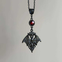(Black)Gothic Gothic Bat Jewelry With Adjustable Chain For Men And Daily Women