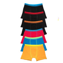 (13-14 Years, Black/Red/Blue/Orange) Keanu Boys Striped Boxer Shorts (Pack of 6)