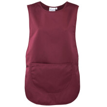 (XL, Burgundy) Premier Ladies/Womens Pocket Tabard / Workwear (Pack of 2)