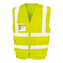 (XL, Fluorescent Yellow) SAFE-GUARD By Result Unisex Adult Security Vest