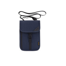 (color=Blue / SKU=320668-child) RFID Neck Wallet Passport Holder, Light Grey, Nylon, Travel Organizer