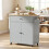 Homcom HOMCOM Kitchen Island with Drop Leaf, Rolling Kitchen Storage Trolley, Grey 1