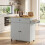 Homcom HOMCOM Kitchen Island with Drop Leaf, Rolling Kitchen Storage Trolley, Grey 2