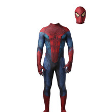 (Kids L)The Amazing Suit Cosplay Costume Peter Parker Bodysuit For Adult Kids