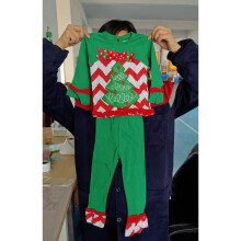 (B,S)Roupas pijamas de manga comprida para bebês crianças Natal Natal