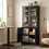 Homcom HOMCOM Modern Bookcase, Display Cabinet with Adjustable Shelves, Black 2