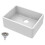 Balterley 595mm - Single Bowl Fireclay Butler Kitchen Sink  -  Chrome Strainer Waste 1