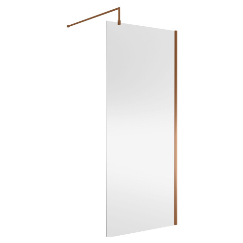 Balterley Balterley Wetroom Screen with Support Bar, 900mm, Brushed Bronze