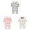 (Gray,S(52cm))Monos con moño infantil niños algodón mameluco body ropa conjunto 6