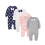 (Gray,S(52cm))Monos con moño infantil niños algodón mameluco body ropa conjunto 8