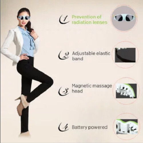 (Blue)Electric Eye Massager Eyes Protection Device Multi Frequency Vibration Tool 2