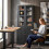 Homcom HOMCOM Modern Bookcase, Display Cabinet with Adjustable Shelves, Black 7
