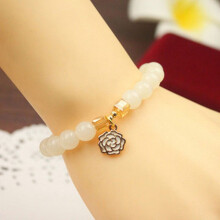 (D)Chic Women Candy Color Crystal Personality Bracelet Faux Pearl Beads Lots Bangle