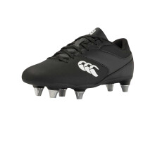 (5 UK, Black/White) Canterbury Childrens/Kids Phoenix Raze Soft Ground Rugby Boots