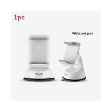 (White Gray)Car Mount Holder With Pu Gel Suction Cup 360 Degree Rotation For Dashboard Use