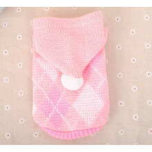 (Pink,10(Back Length 32cm))Pet Clothes Cat Dog Sweater With Hat Plush Material Fashion Cute Design Gift