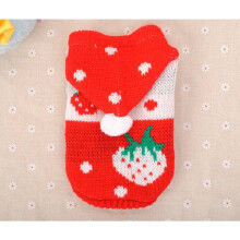 (Red,14(Back Length 42cm))Pet Clothes Cat Dog Sweater With Hat Plush Material Fashion Cute Design Gift